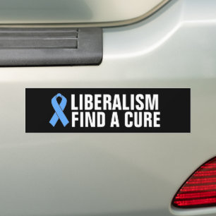 ANTI-LIBERAL, LIBERALISME VINDT EEN CURE BUMPERSTI BUMPERSTICKER
