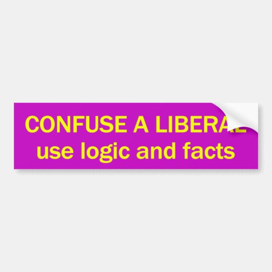 Anti-liberale bumpersticker (Voorkant)