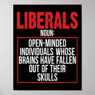 Anti-liberale pro-republikeinse opgevoede rechtse poster