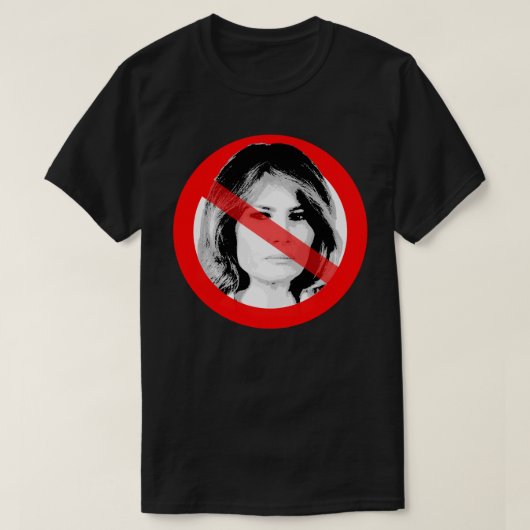 Anti Melania Trump stak zijn gezicht uit T-shirt (Design voorkant)