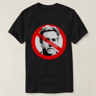 Anti Michael Cohen stak zijn gezicht over T-shirt