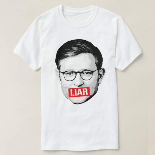 Anti Mike Johnson Liar Sticker T-shirt (Design voorkant)