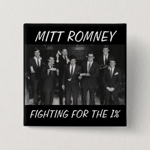 Anti-Mitt Romney-toets Vierkante Button 5,1 Cm