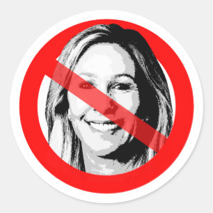 Anti MTG doorgestreept gezicht Ronde Sticker