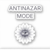 Anti Nazar Evil Eye Minimal Aesthetic Sticker (Voorkant)