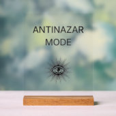 Anti Nazar Mode Acrylic Sign – Evil Eye Protection (Neutre)