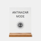 Anti Nazar Mode Acrylic Sign – Evil Eye Protection (Recto)