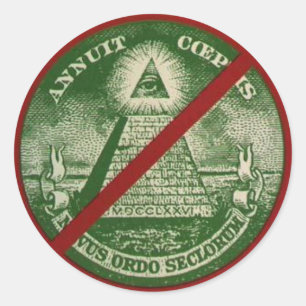 Anti-nieuwe wereldordesticker ronde sticker