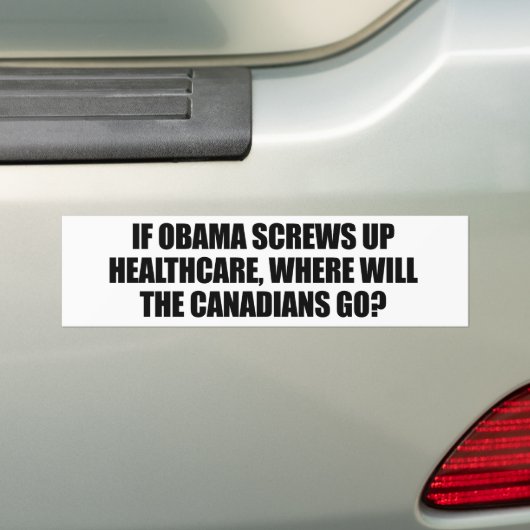 Anti-Obama - Als Obama de gezondheidszorg omhoog s Bumpersticker (Op auto)