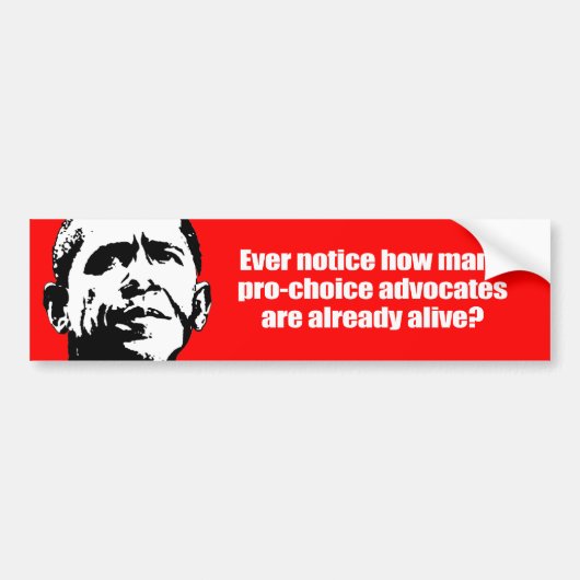 Anti-Obama - altijd opmerken hoe voorstanders van Bumpersticker (Voorkant)