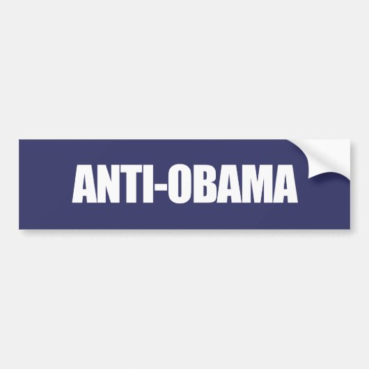 Anti-Obama - Anti-Obama wit Bumpersticker (Voorkant)