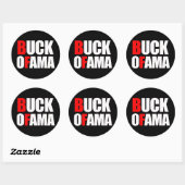 Anti-Obama - BUCK OFAMA 2 wit Ronde Sticker (Vel)