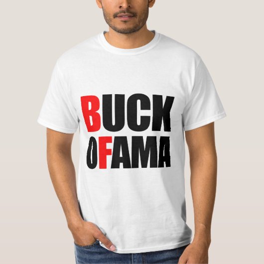 Anti-Obama - BUCK OFAMA T-SHIRT (Voorkant)