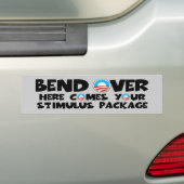 Anti-Obama buigen over stimuleringspakket Bumpersticker (Op auto)
