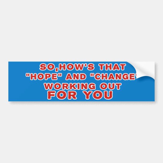 Anti-Obama Bumpersticker (Voorkant)