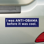 Anti-Obama Bumpersticker (marine) (Op auto)