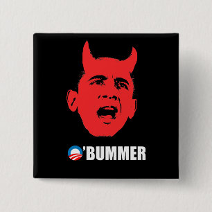 Anti-Obama-Bumpersticker - Obummer Vierkante Button 5,1 Cm