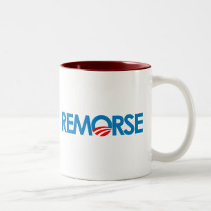 Anti-Obama Bumpersticker - Remorse Tweekleurige Koffiemok