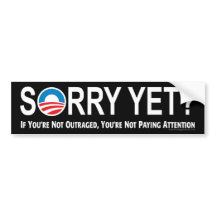 Anti-Obama Bumpersticker: Sorry toch?