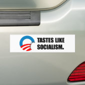 Anti-Obama Bumpersticker - Tastjes als socialisme (Op auto)