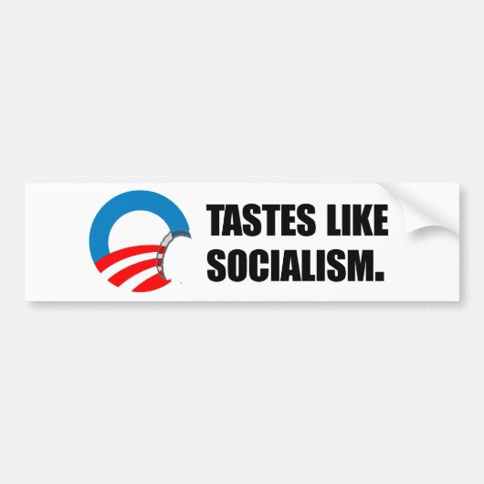 Anti-Obama Bumpersticker - Tastjes als socialisme (Voorkant)