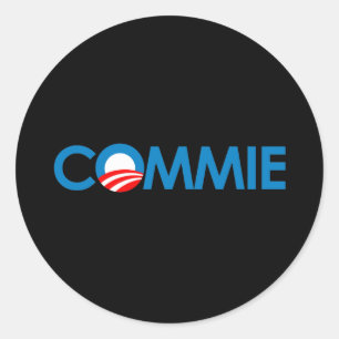 Anti-Obama - Commie Ronde Sticker