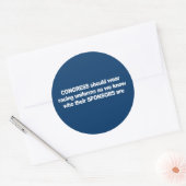 ANTI-OBAMA-Congres moet uniformen draag Ronde Sticker (Envelop)