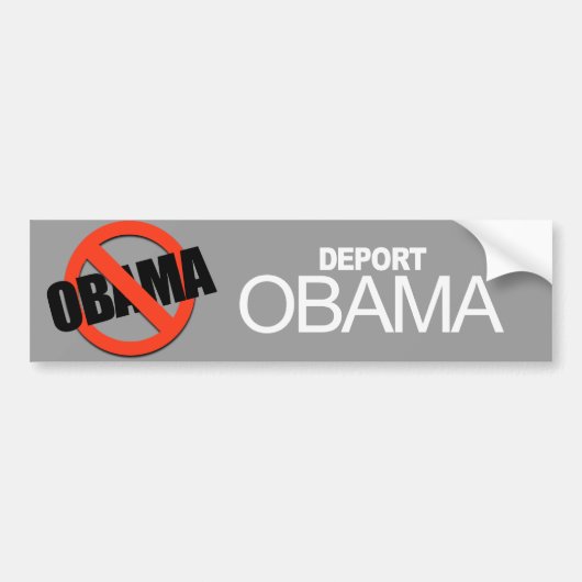 Anti-Obama - Deport Obama Bumpersticker (Voorkant)