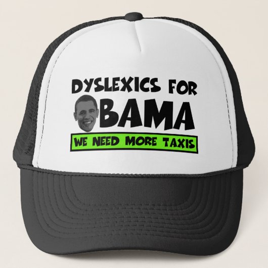 Anti Obama dyslexie Trucker Pet (Voorkant)