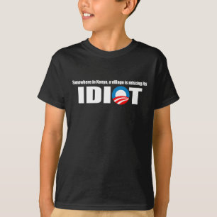 Anti-Obama - Ergens in Kenia is een dorp missi T-shirt