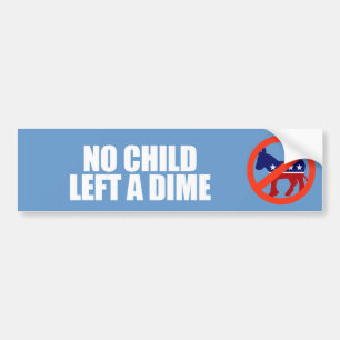 ANTI-OBAMA- Geen kind heeft een kalm achtergelaten Bumpersticker