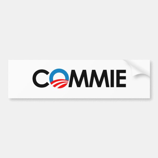 Anti-Obama - Geniet zwart Bumpersticker (Voorkant)