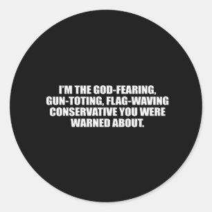 Anti-Obama - God vrezend conservatief Bumpersticke Ronde Sticker