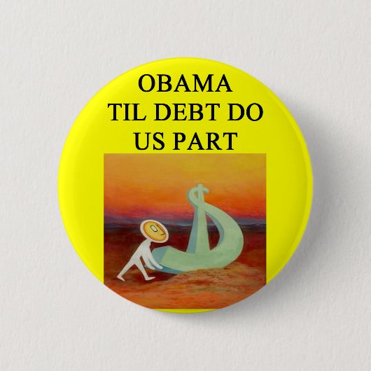 anti - obama grap ronde button 5,7 cm (Voorkant)
