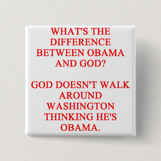 anti - obama grap vierkante button 5,1 cm
