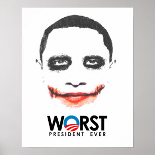Anti-Obama - Het ergste President ooit zwart Poster