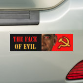 Anti - Obama "het gezicht van het kwaad" Bumpersti Bumpersticker (Op auto)