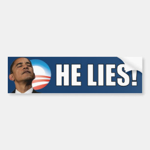 Anti-Obama: Hij woont! Bumpersticker