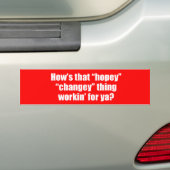 Anti-Obama - hoe werkt dat hopeloze veranderingspr Bumpersticker (Op auto)