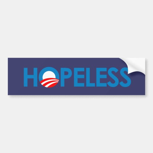 Anti-Obama - HOPELESS Bumpersticker (Voorkant)