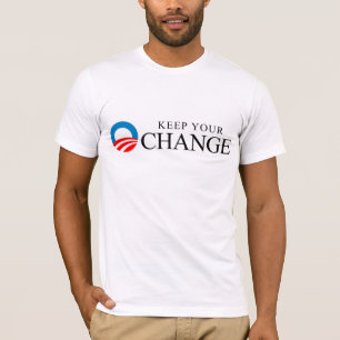 Anti-Obama - Houd uw verandering zwart T-shirt
