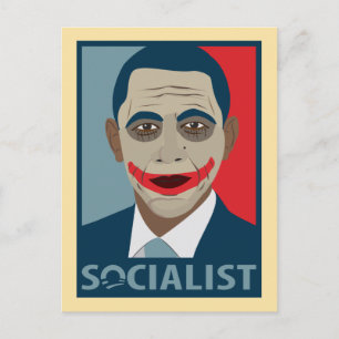 Anti-Obama Joker Socialist Briefkaart