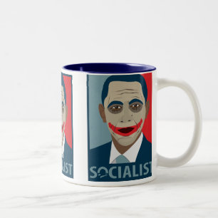 Anti-Obama Joker Socialist Tweekleurige Koffiemok