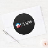 Anti-Obama - Ketens die we kunnen geloven in wit Ronde Sticker (Envelop)