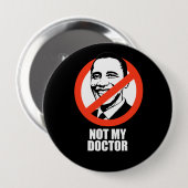 Anti-Obama - niet mijn dokter Ronde Button 4,0 Cm (Voorkant /achterkant)