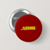 Anti-Obama - Obama is een communist Ronde Button 5,7 Cm (Voorkant /achterkant)