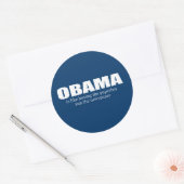 ANTI-OBAMA-Obama is net alsof je de papiermachine Ronde Sticker (Envelop)
