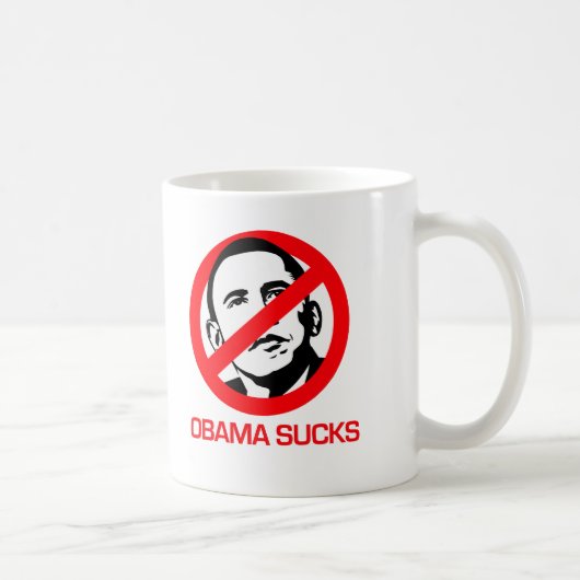 Anti-Obama - Obama Sucks Koffiemok (Rechts)