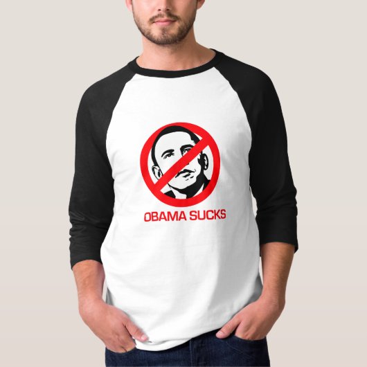 Anti-Obama - Obama Sucks T-shirt (Voorkant)