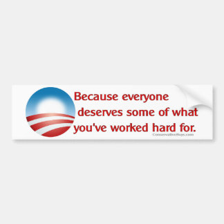 Anti-Obama omdat (rood) Bumpersticker